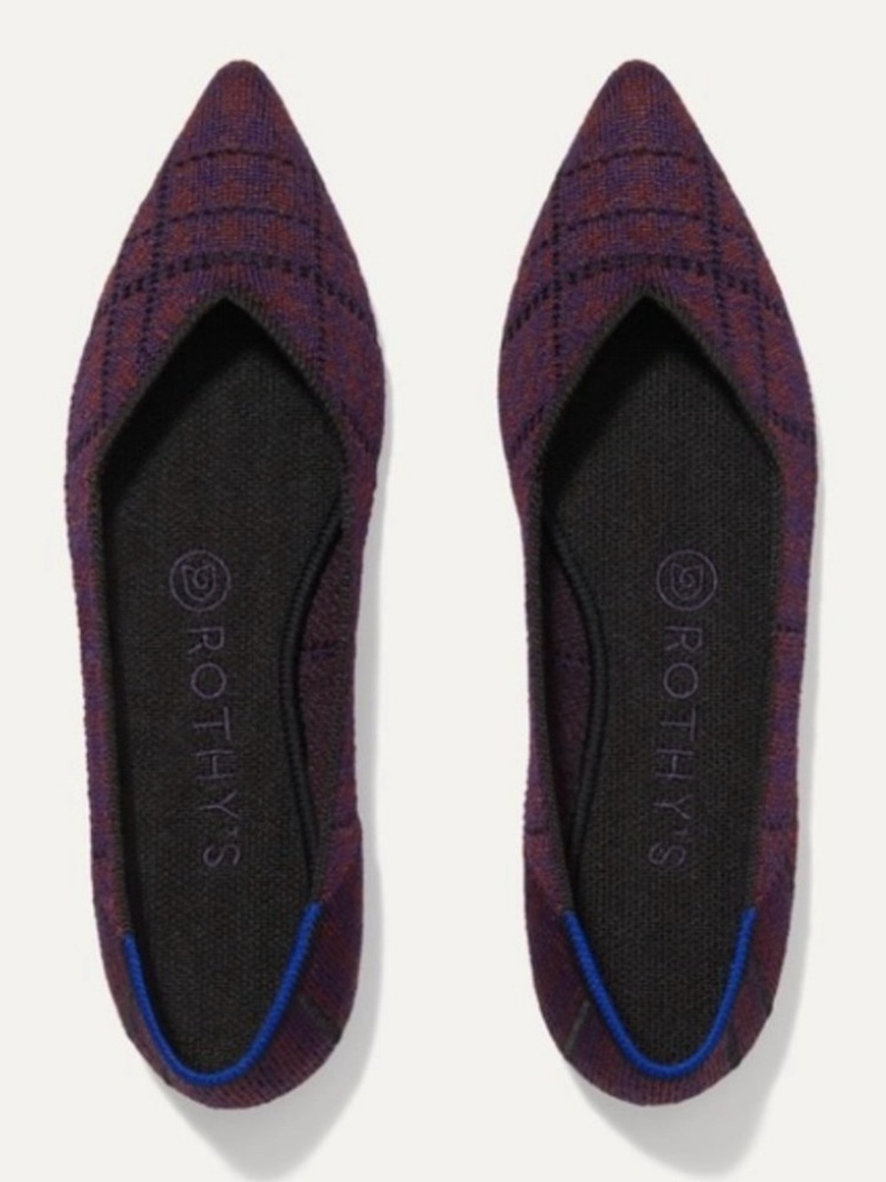 Rothy's The Point Flats in Limited Edition Cranberry Plaid